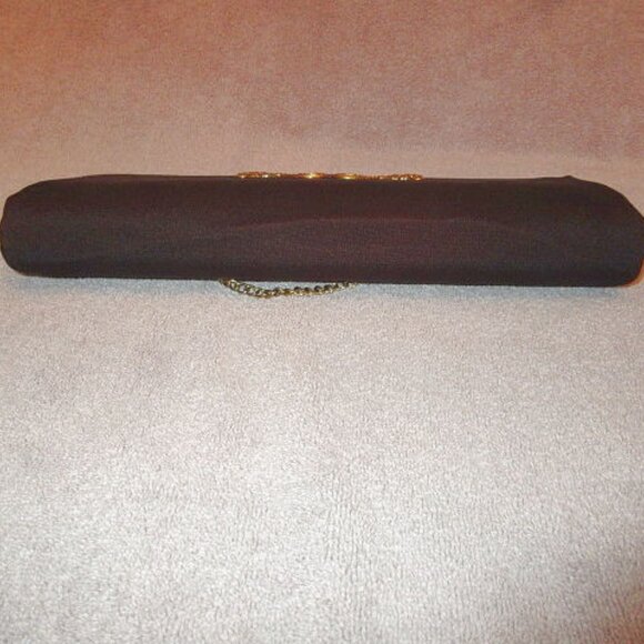 Vintage Baguette Clutch Purse Kisslock Filigree Chain Strap Old Money Regency - Picture 10 of 11